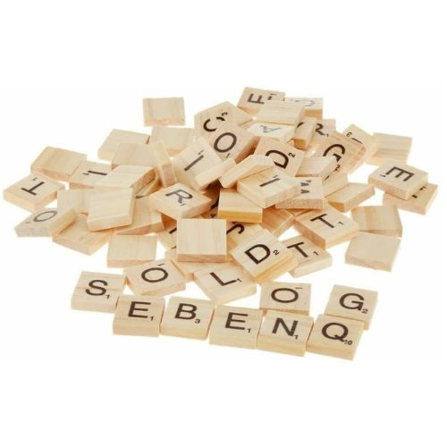 Scrabble Letters for Crafts Wood Tiles A-Z Capital Letters for Crafts set