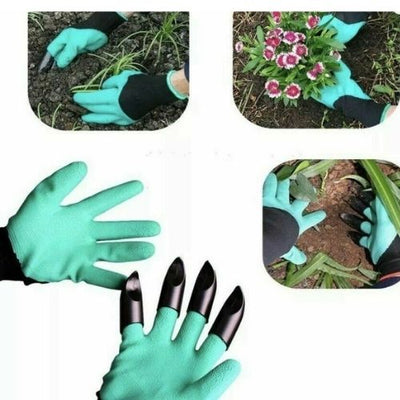 1 Pairs Garden Claw Wonder Gardening Gloves Easy Digging Rake Scraper Planting