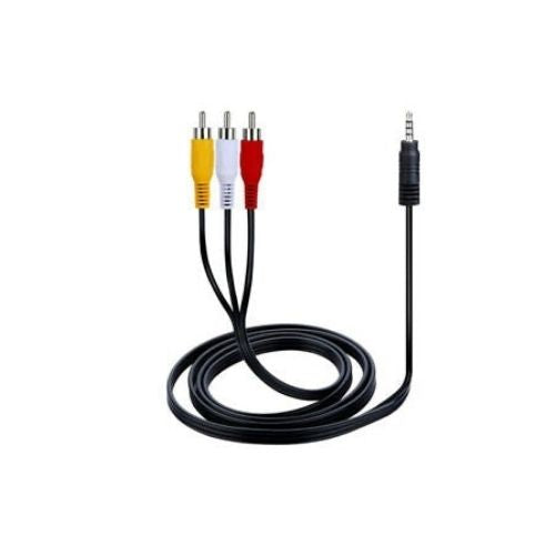 AUX Male 3.5mm to 3 RCA AV Audio Video Male Converter Cable TV Cord Adapter Wire