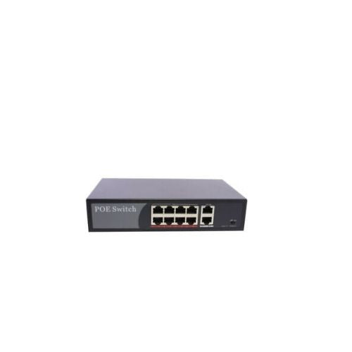 10 Port Gigabit Switch with 8 Port POE and 2 Port Gigabit Uplink