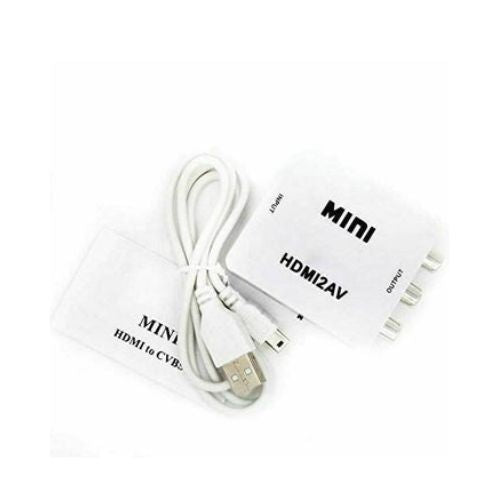 1080P Mini HD Converter Box HDMI to AV RCA CVBS Composite Video Audio Adapter AC