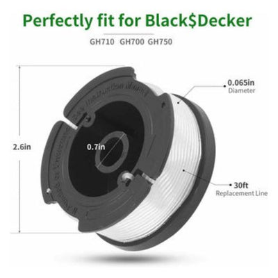 3X Line String Trimmer Replacement Spool Weed Eater Autofeed Black & Decker