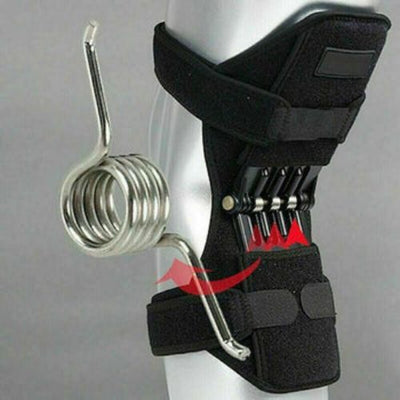 Knee Joint Support Brace Lift Booster Leg Pad Sport Spring Force Pain Relief