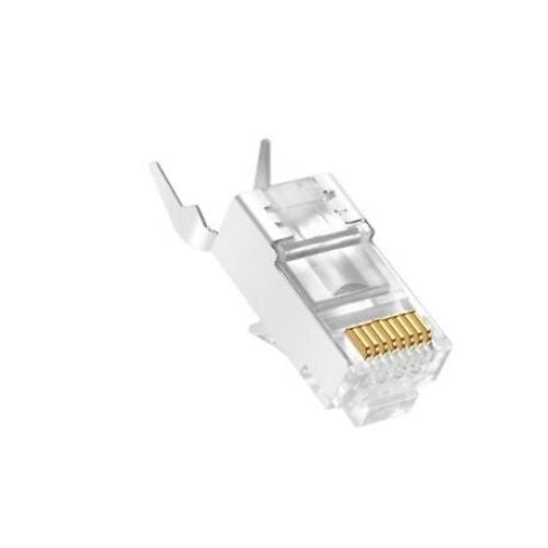 CAT7 Crystal Head Dovetail Clip Plug RJ45 Connector Network Cable Adapter