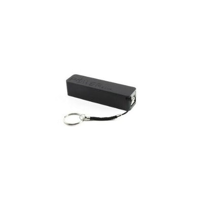 New USB 2600mAh External Battery Backup Power Bank with Key Chain Black BK