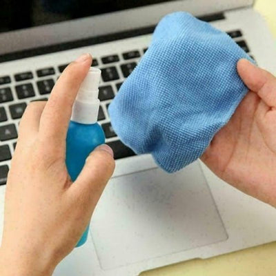 Phone Tablet Laptop LCD Screen Cleaning Cleaner Kit With Spray Cloth Brush tool