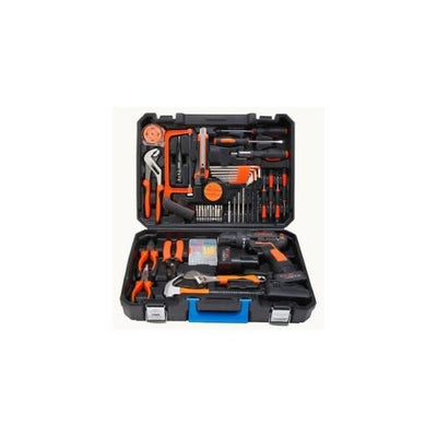 112Pcs 12V Cordless Drill Driver Set Household Hand Tool Kit w/ 2 Batteries