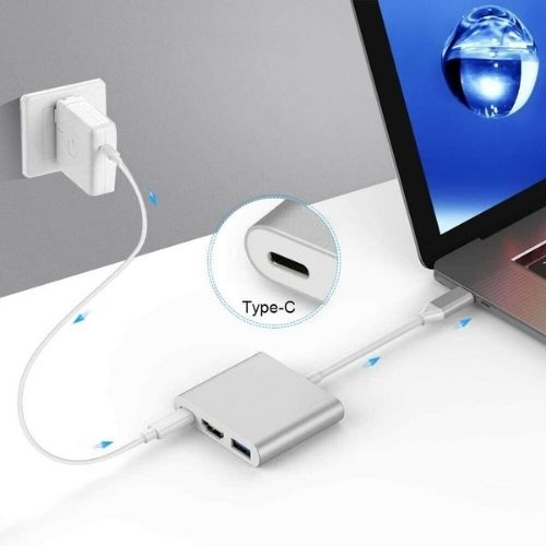 USB Type-C 3.1 to HDMI USB 3.0 Type-C 4K Adapter Converter For Macbook Laptop
