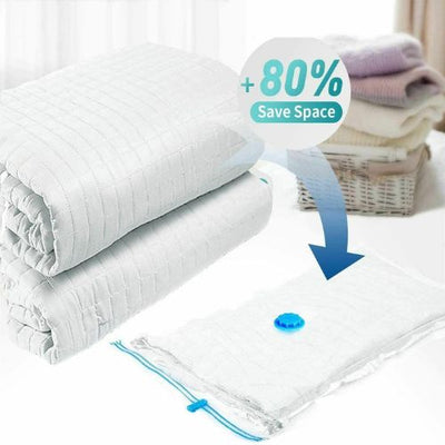 5 Pcs Vacuum Storage Bags Reusable Compression Clothing Waterproof Space Saver