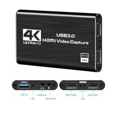 4K Audio Video Capture Card HDMI USB 3.0 Device HD1080P Game Recording Stream