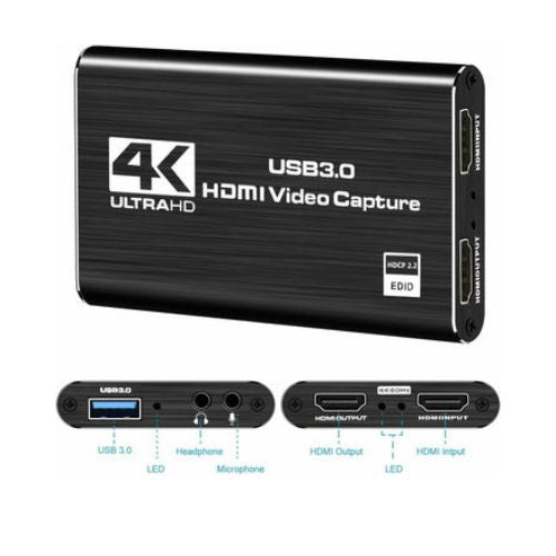 4K Audio Video Capture Card HDMI USB 3.0 Device HD1080P Game Recording Stream