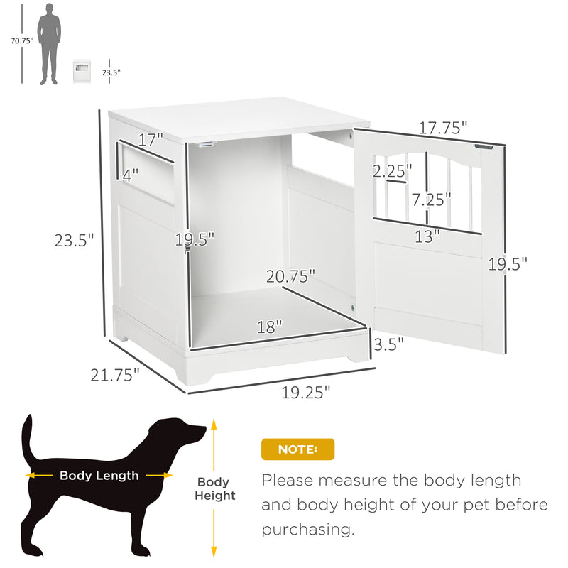 Wooden Dog Cage Furniture Style Pet Kennel Crate w/ Windows for Small Dogs