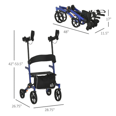 Forearm Rollator Walker for Seniors and Adults with Seat and Backrest