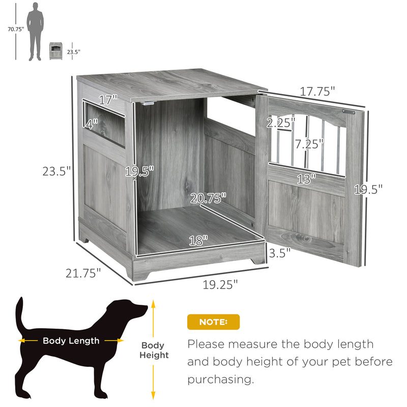 Wooden Dog Cage Furniture Style Pet Kennel Crate w/ Windows for Small Dogs