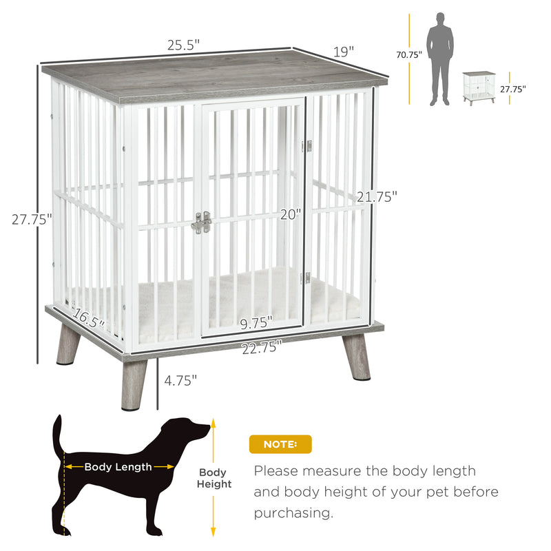 Decorative Dog Crate Pet Cage Kennel w/ Soft Cushion