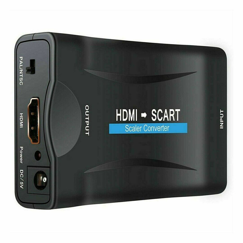 HDMI to Scart Adapter 1080P HD Video Audio Composite Converter USB Cable Cord