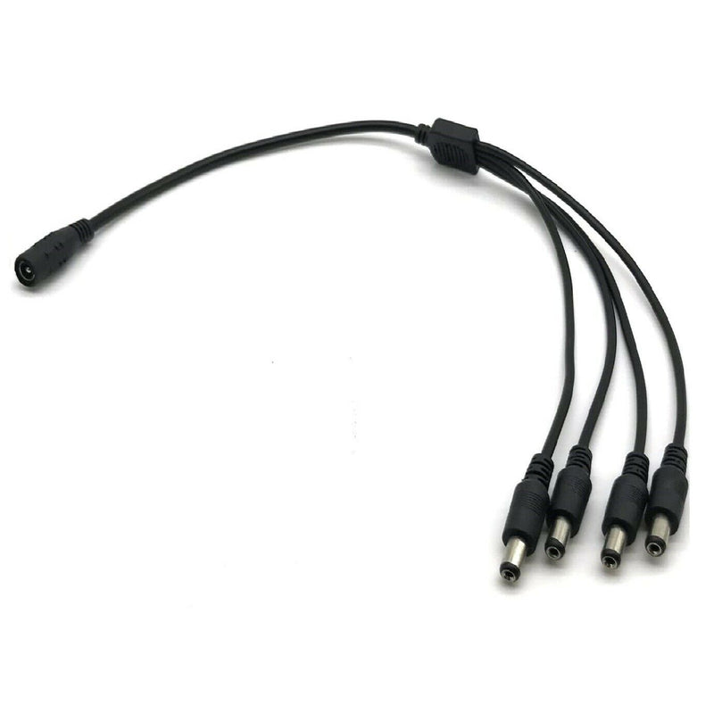 DC 1 to 4 Power Split Splitter Cable 5.5*2.1mm for CCTV Camera Security DVR
