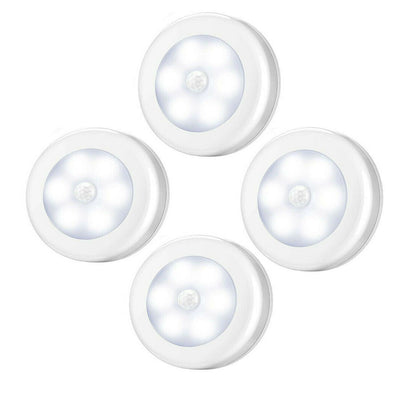 Super Bright LED Motion Sensor Lights Magnets Optional Sticky Pads Bathroom Hall