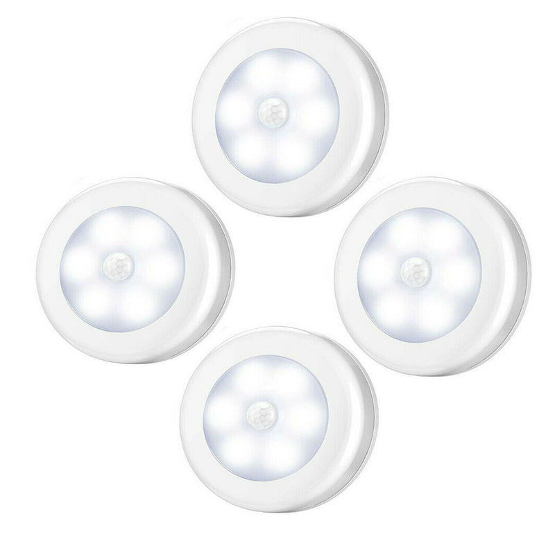 Super Bright LED Motion Sensor Lights Magnets Optional Sticky Pads Bathroom Hall