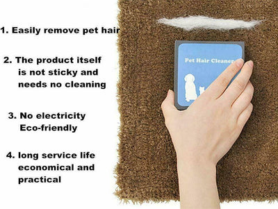 Reusable Pets Dog Cat Dust Fur Hair Remover Sponge Pet Hair Cleaner Brush Tool
