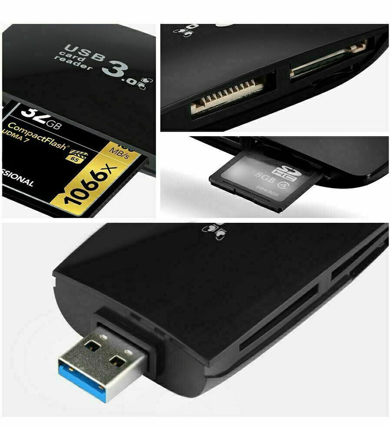 New Memory Card Reader USB 3.0 Multi Micro SD TF CF MS Adapter PC Accessory CA