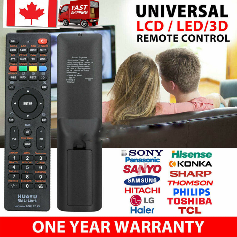 Universal TV Remote Control LCD/LED For Sony/Samsung/Panasonic/LG/TCL/Soniq CA