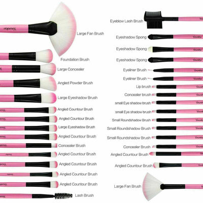 Pro 32pcs Makeup Brushes Set Powder Foundation Eyeshadow Eyeliner Lip Brush Tool