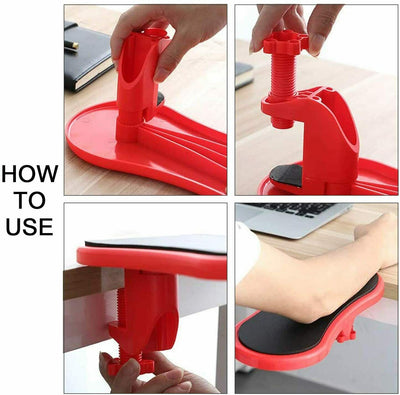 Computer Arm Rest for Desk and Chair Sturdy Mouse Arm Wrist Typing & Pain Relief