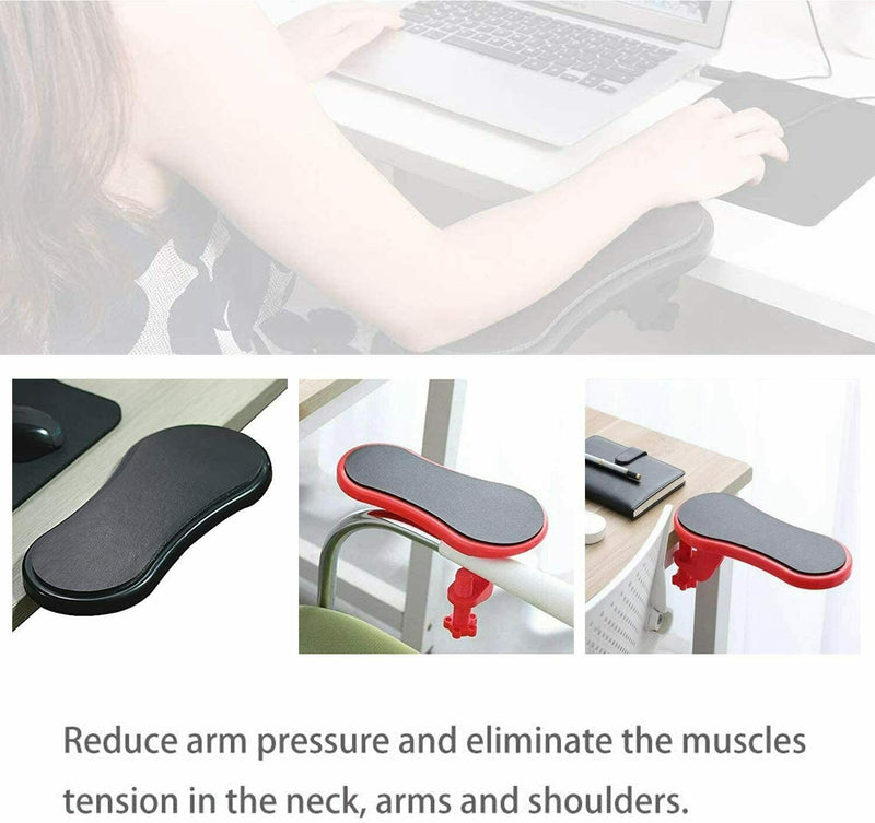 Computer Arm Rest for Desk and Chair Sturdy Mouse Arm Wrist Typing & Pain Relief