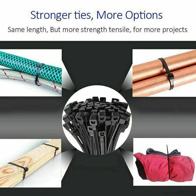 100PCS Cable Zip Ties Nylon Wraps High Quality Strong Small/Thin/Long/Thick tie
