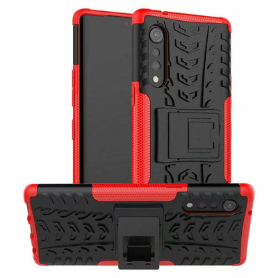 For LG Velvet 5G Case - Dual Layer Ultra Hybrid Shockproof Kickstand Hard Cover