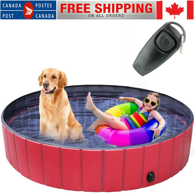 Portable Pet Folding Swimming Pool Dog Cat Washing Bath Tub Outdoor Water Pond