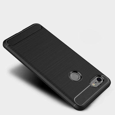 For Google Pixel 3 / XL & 3a / XL Case - Carbon Fiber Shockproof TPU Cover