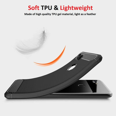 For Google Pixel 3 / XL & 3a / XL Case - Carbon Fiber Shockproof TPU Cover