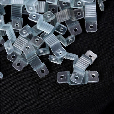 10 x LED Strip Clamps / Fixing Brackets / Mounting Clips for IP67/IP68 17mm CA