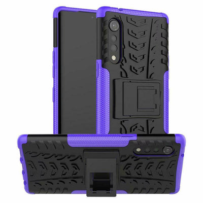 For LG Velvet 5G Case - Dual Layer Ultra Hybrid Shockproof Kickstand Hard Cover