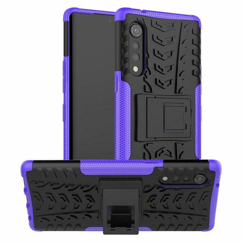 For LG Velvet 5G Case - Dual Layer Ultra Hybrid Shockproof Kickstand Hard Cover