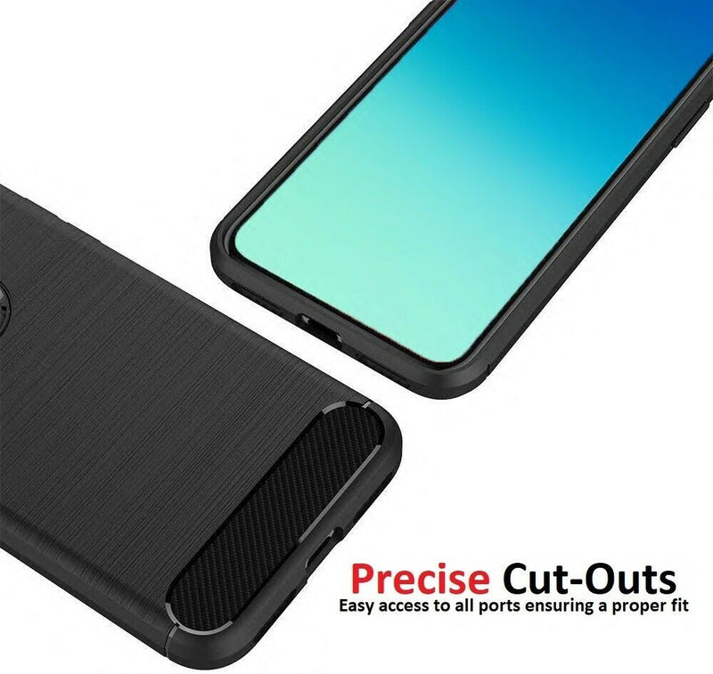For Google Pixel 3 / XL & 3a / XL Case - Carbon Fiber Shockproof TPU Cover