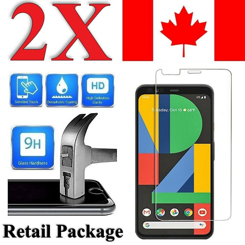 (2 PACK) Premium Screen Protector Cover for Google Pixel 4a 4G 5G Pixel 4 / XL