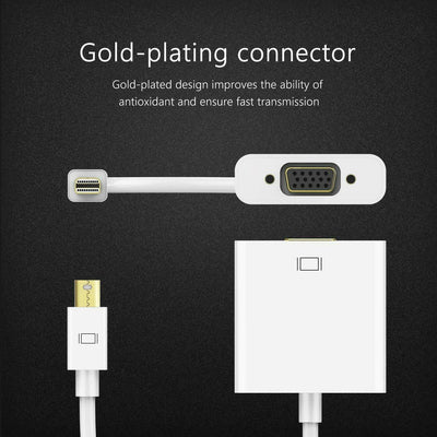 Mini DP to VGA/Mini DisplayPort Thunderbolt to HDMI 1080P Audio Cable for iMac
