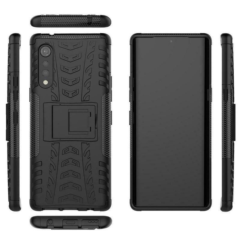 For LG Velvet 5G Case - Dual Layer Ultra Hybrid Shockproof Kickstand Hard Cover