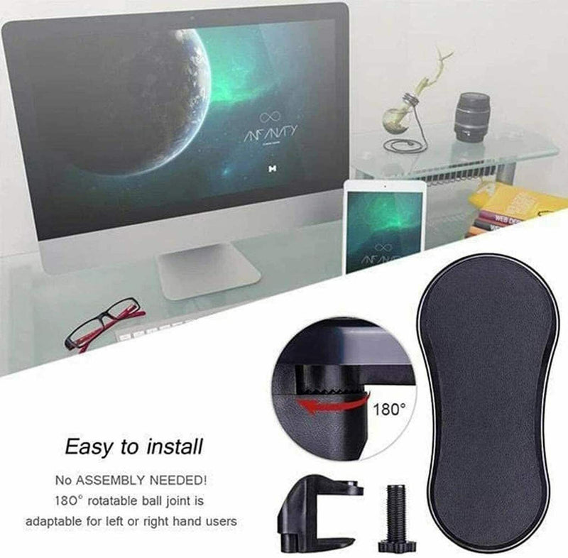 Computer Arm Rest for Desk and Chair Sturdy Mouse Arm Wrist Typing & Pain Relief
