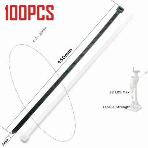 100PCS Cable Zip Ties Nylon Wraps High Quality Strong Small/Thin/Long/Thick tie