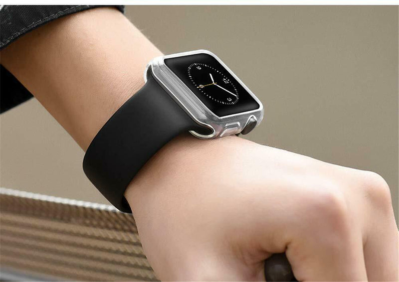 TPU Case For iWatch Series 2/3/4/5 Silicone Bumper Clear Cover 38/42/40/44mm New