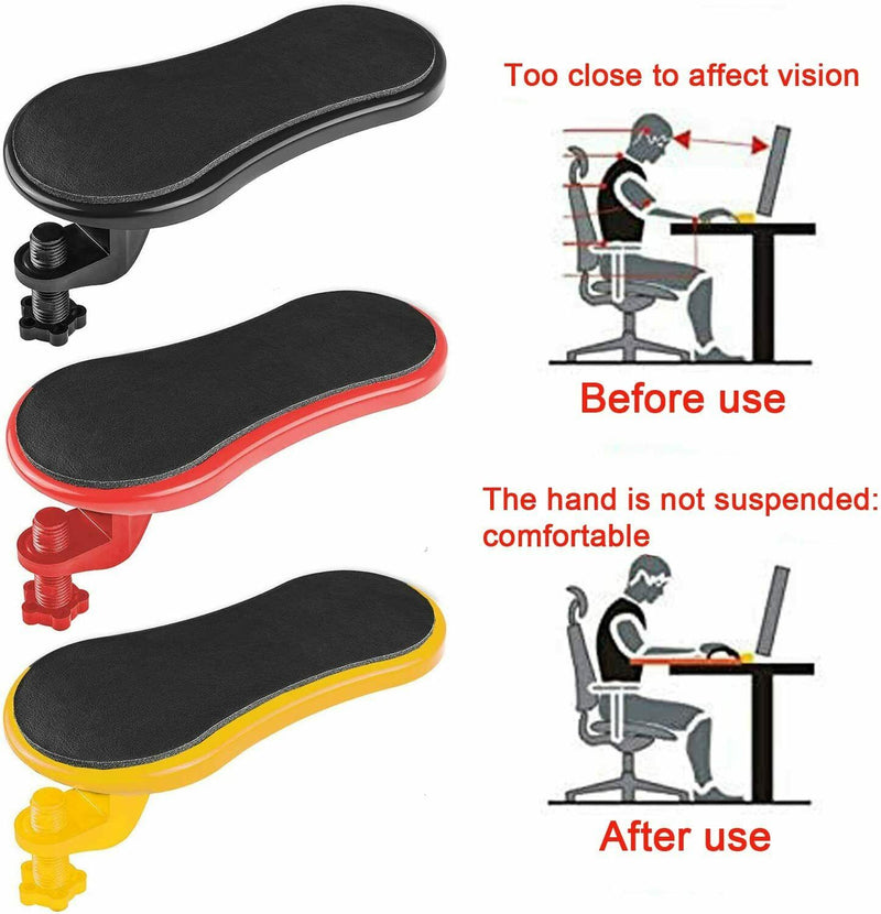 Computer Arm Rest for Desk and Chair Sturdy Mouse Arm Wrist Typing & Pain Relief