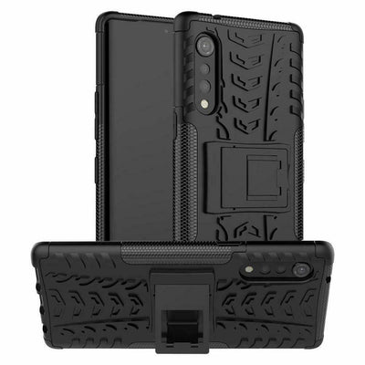 For LG Velvet 5G Case - Dual Layer Ultra Hybrid Shockproof Kickstand Hard Cover