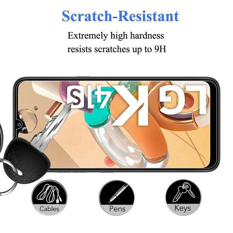 (2 Pack) Premium Tempered Glass Screen Protector Cover for LG K41s & K61