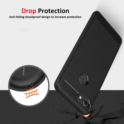For Google Pixel 3 / XL & 3a / XL Case - Carbon Fiber Shockproof TPU Cover