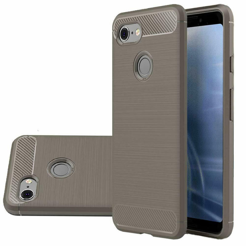 For Google Pixel 3 / XL & 3a / XL Case - Carbon Fiber Shockproof TPU Cover