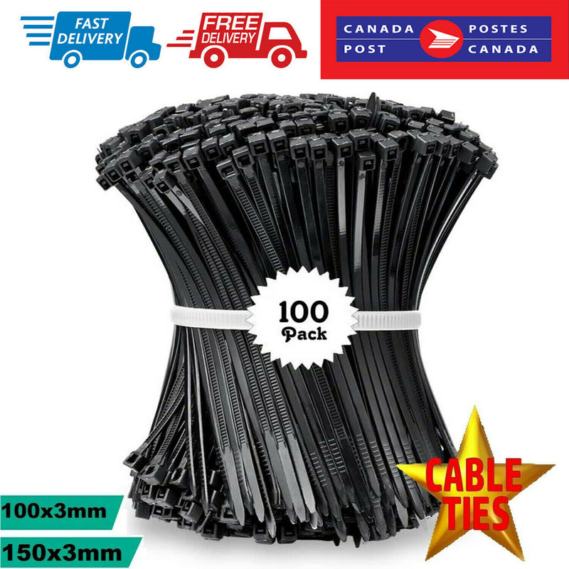 100PCS Cable Zip Ties Nylon Wraps High Quality Strong Small/Thin/Long/Thick tie